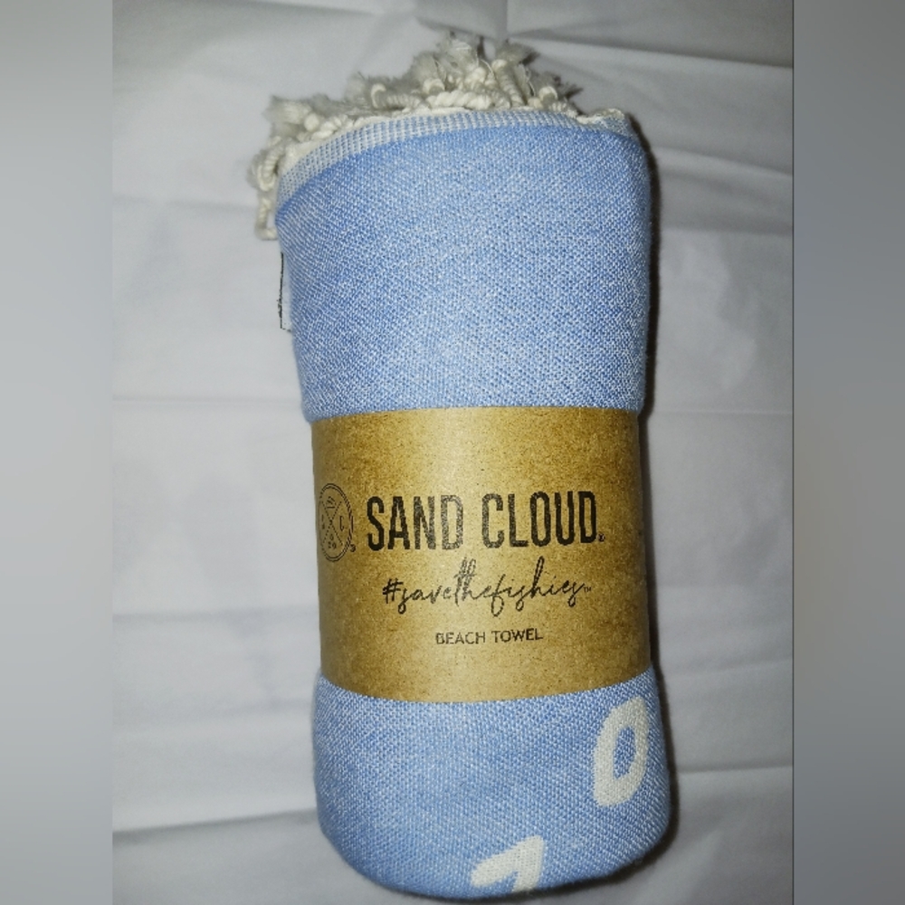 Organic Cotton Sand Cloud Beach Towel Thin Lightweight Sei Whale Tail